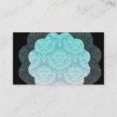 エレガントな水のダマスク織のリボン 名刺 (裏面)