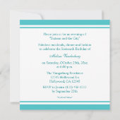 エレガントな水の青いSweet sixteenの誕生日の招待 招待状 (裏面)