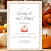 エレガントな水彩のカボチャを使った感謝祭の招待状 招待状