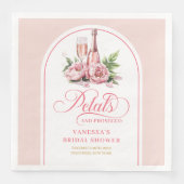 エレガントな水彩のナプキン、パール、そしてプロセッコ (正面)