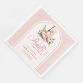 エレガントな水彩のナプキン、パール、そしてプロセッコ (コーナー)