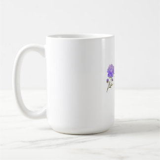 エレガントな水彩の紫の芍薬 ハッピーバースデー グ コーヒーマグカップ