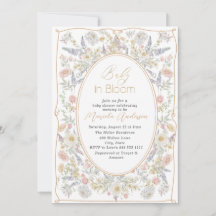 エレガントな水彩の赤ちゃんとピンクの花の blooom B