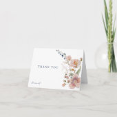 エレガントな水彩の野の花　ありがとうございます サンキューカード (正面)