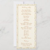 エレガントな水彩の野生の花の結婚式プログラム (裏面)