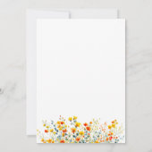 エレガントな水彩の野生の花の結婚式 招待状 (裏面)