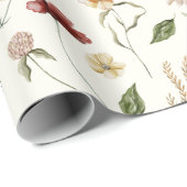 エレガントな水彩の野生の花園ラッピングペーパー ラッピングペーパー (ロールコーナー)