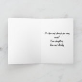 エレガントな水彩ひまわり母の日カード カード (内部)