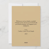 エレガントな水彩オレンジのスライス シナモン フラット シーズンカード (裏面)