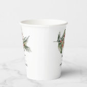 エレガントな水彩クリスマス紙コップ 紙コップ (右)