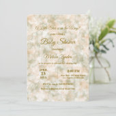 エレガントな水彩グリーンとテラコッタのベビーシャワー 招待状 (スタンド正面)