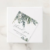 エレガントな水彩グリーンの感謝の気持ちのタグ フェイバータグ (インサイチュ)