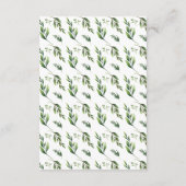 エレガントな水彩グリーンウェディングの詳細 エンクロージャーカード (裏面)