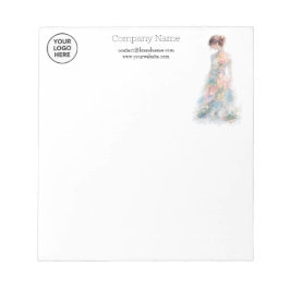 エレガントな水彩コスチューム ブライダル ファッション デザイナー ノートパッド