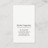 エレガントな水彩ゴールド瞑想ヨガインストラクター 名刺 (裏面)