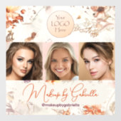 エレガントな水彩スクリプトロゴ写真メイクスタジオ ウィンドウサイン (シート)