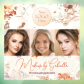 エレガントな水彩スクリプトロゴ写真メイクスタジオ ウィンドウサイン (シート3)