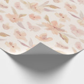エレガントな水彩ソフトフラワーリング ラッピングペーパー (角)