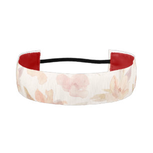 エレガントな水彩ソフトフラワーリーフ アスレチックヘッドバンド