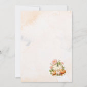 エレガントな水彩タンポポのベイビーシャワー 招待状 (裏面)