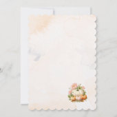 エレガントな水彩タンポポのベビーシャワー 招待状 (裏面)