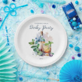 エレガントな水彩ダービーパーティープレート ペーパープレート (パーティー)