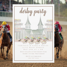 エレガントな水彩ダービーパーティー競馬