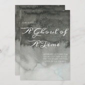 エレガントな水彩ハロウィンパーティーの招待状 招待状 (正面/裏面)