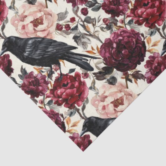 エレガントな水彩ハロウィン花 薄葉紙 (詳細)