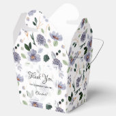 エレガントな水彩パープルフラワーデザイン フェイバーボックス (オープン)