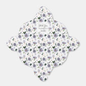 エレガントな水彩パープルフラワー フェイバーボックス (折り畳みなし)