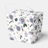 エレガントな水彩パープルフラワー フェイバーボックス (裏面サイド)