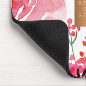 エレガントな水彩ピンクの芍薬と銅のメタリック マウスパッド (コーナー)