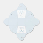 エレガントな水彩ブルーボウの洗礼記念品 フェイバーボックス (折り畳みなし)