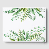 エレガントな水彩ボタニカル ウェディング ゲストブック (裏面)