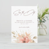 エレガントな水彩ボヘミアローズウェディング セーブザデート (スタンド正面)