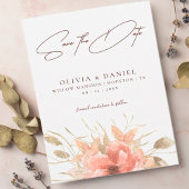 エレガントな水彩ボヘミアローズウェディング セーブザデート