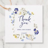 エレガントな水彩ボヘミアンスクリプトウェディング フェイバータグ (正面)