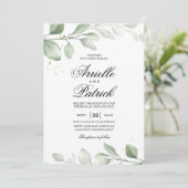 エレガントな水彩ボホリーフ 招待状 (スタンド正面)