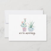 エレガントな水彩ボホ デザート カクタス 多肉植物 招待状 (正面)