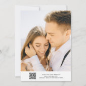 エレガントな水彩ボホ フラワー フォト ウェディング 招待状 (裏面)