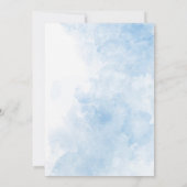 エレガントな水彩ボンジュールベベベビーシャワー 招待状 (裏面)