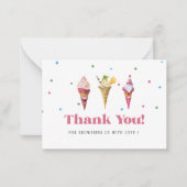 エレガントな水彩ポップシクル感謝ベビーシャワー ノートカード (正面)