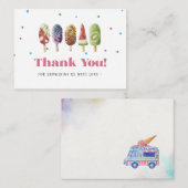 エレガントな水彩ポップシクル感謝祭  ベビーシャワー ノートカード (正面/裏面)