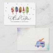 エレガントな水彩ポップシクル感謝祭  ベビーシャワー ノートカード (正面/裏面)