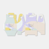 エレガントな水彩モダン ミニマル ウェディング ウェルカム フェイバーボックス (折り畳みなし)