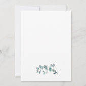 エレガントな水彩ユーカリグリーンウェディング 招待状 (裏面)