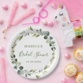 エレガントな水彩ユーカリ ブライダルシャワー ペーパープレート (パーティー)
