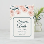 エレガントな水彩ローズの招待状 招待状 (スタンド正面)