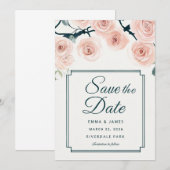 エレガントな水彩ローズの招待状 招待状 (正面/裏面)